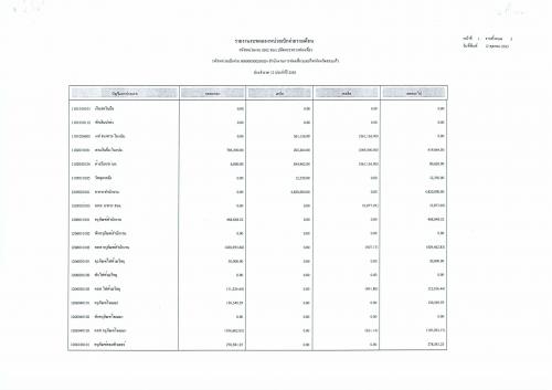 รายงานงบทดลอง ปี 2563